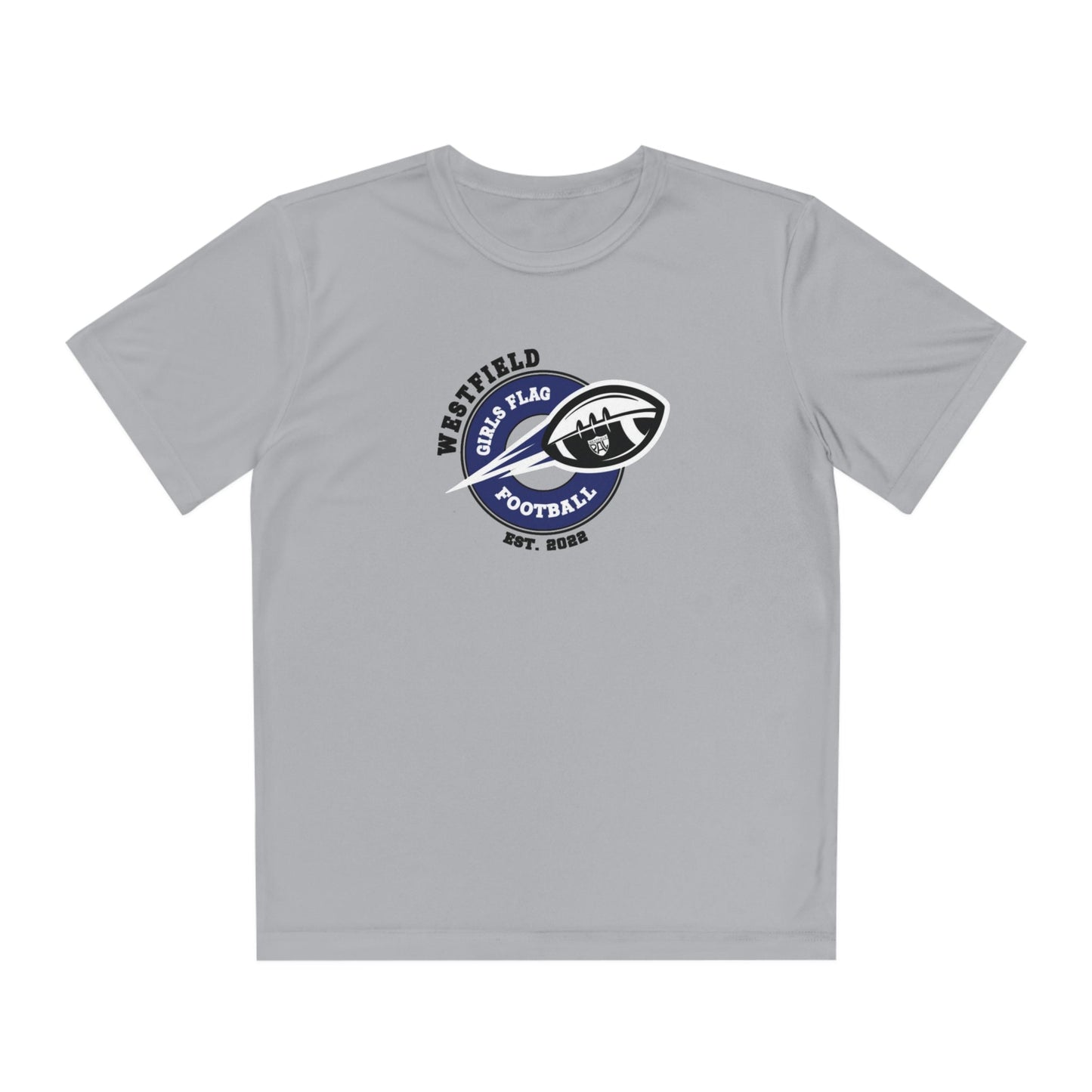 Westfield PAL Girls Flag Football Youth Dry - Fit Tee Personalized with Name - FITGEAR 4U