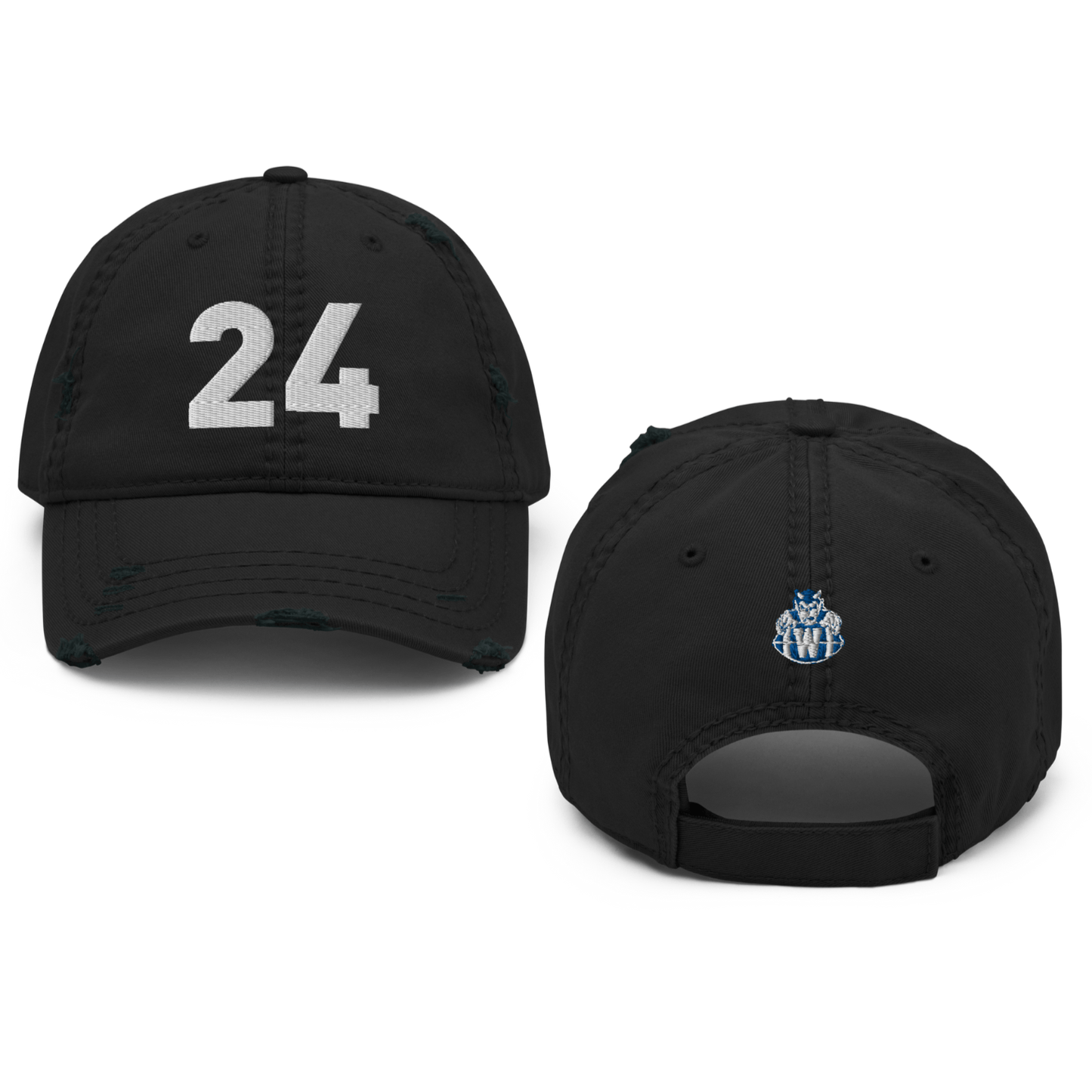 2024 Westfield Football Distressed Hat Personalized with Number (Front) - FITGEAR 4U